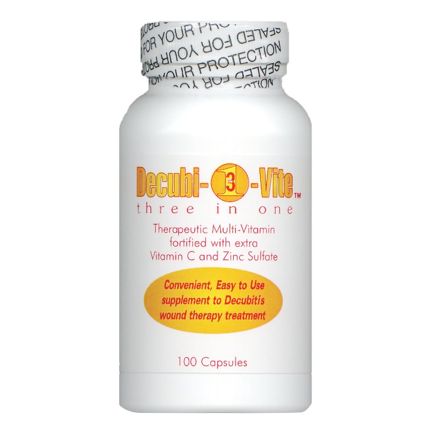 Decubivite® Three In One Multivitamin Supplement Vitamin / Minerals 500 mg Strength Capsule 100 per Bottle (772098_BT)