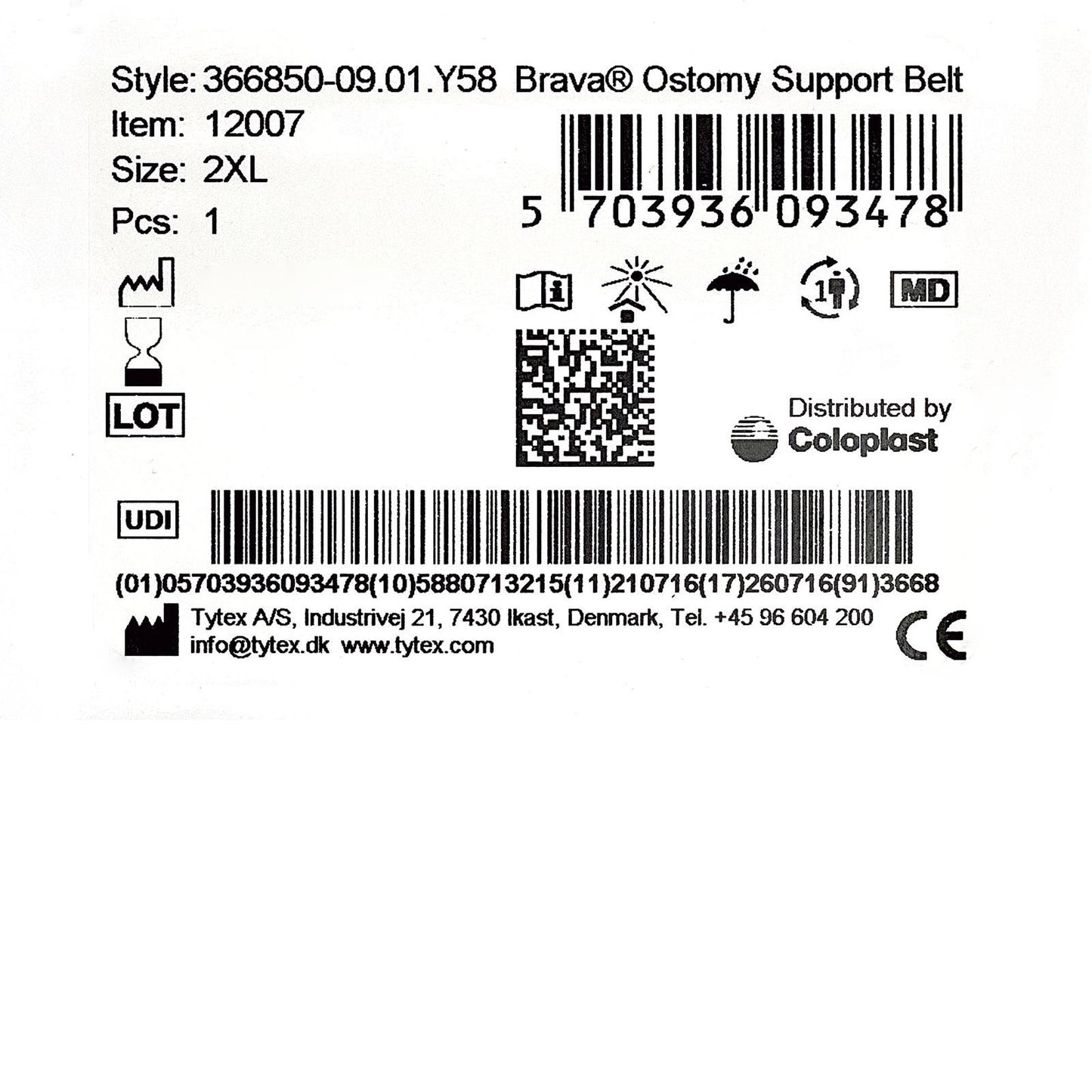 Brava® Ostomy Support Belt Brava® (1124408_BX)