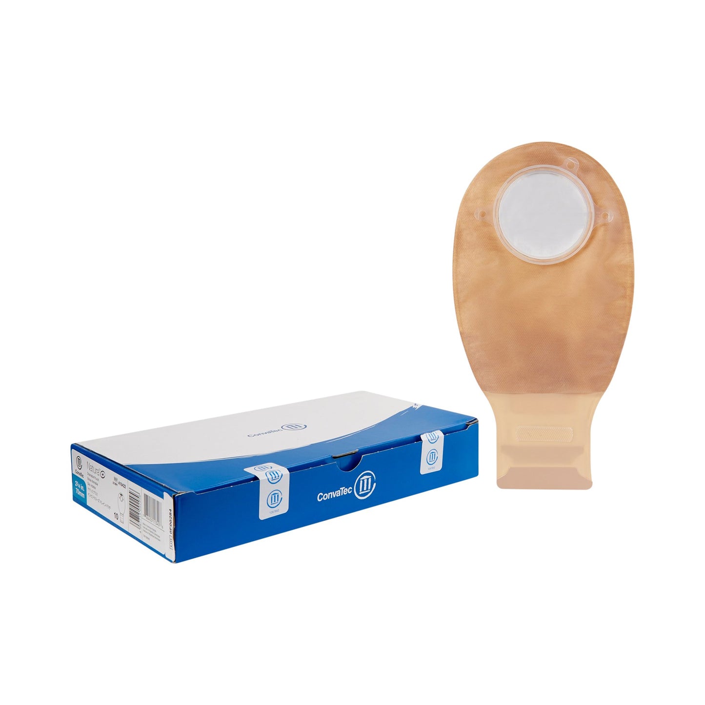 Natura® + Ostomy Pouch Two-Piece System 12 Inch Length 1-1/4 to 1-3/4 Inch Stoma Drainable, Tail Closure (813770_BX)