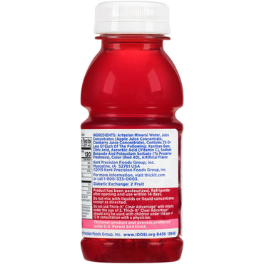 Thick-It® Clear Advantage® Thickened Beverage 8 oz. Bottle Cranberry Flavor Liquid IDDSI Level 2 Mildly Thick (803173_EA)