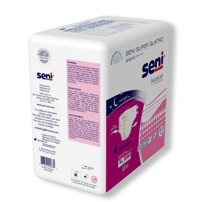 Seni® Super Quatro Unisex Adult Incontinence Brief X-Large Disposable Heavy Absorbency (1163839_CS)
