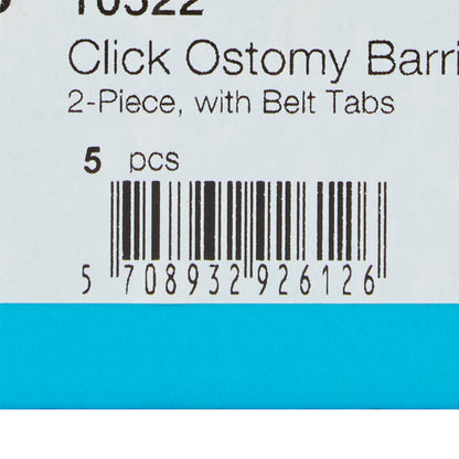 SenSura® Mio Click Ostomy Barrier Trim to Fit, Extended Wear Elastic Adhesive 60 mm Flange Blue Code System 10 to 55 mm Opening (883917_EA)