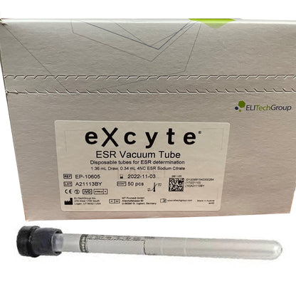 Excyte® Vacuum Tube Venous Blood Collection Tube Sodium Citrate Additive 1.36 mL Conventional Closure Plastic Tube (723775_BX)