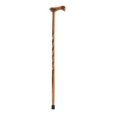 Brazos™ Twisted T-Handle Cane Wood 37 Inch Height Brown (1229018_EA)
