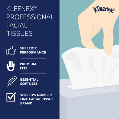Kleenex® Facial Tissue White 8-1/5 X 8-2/5 Inch 100 Count (60594_CS)