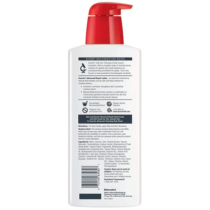 Eucerin® Advanced Repair Hand and Body Moisturizer 16.9 oz. Pump Bottle Unscented Lotion (1231885_EA)