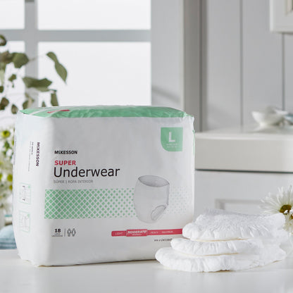 McKesson Unisex Adult Absorbent Underwear Pull On with Tear Away Seams Large Disposable Moderate Absorbency (1123833_BG)