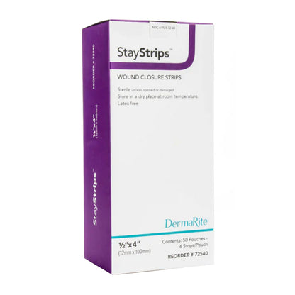 StayStrips® Skin Closure Strip 1/2 X 4 Inch Nonwoven Material Flexible Strip White (946749_EA)