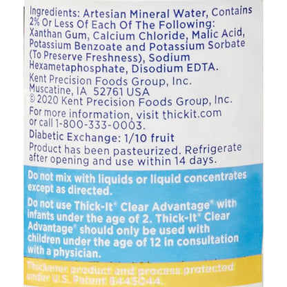 Thick-It® Clear Advantage® Thickened Water 8 oz. Bottle Unflavored Liquid IDDSI Level 3 Moderately Thick/Liquidized (734892_EA)