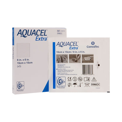Aquacel® Extra™ Gelling Fiber Wound Dressing 6 X 6 Inch Square Sterile (785780_BX)