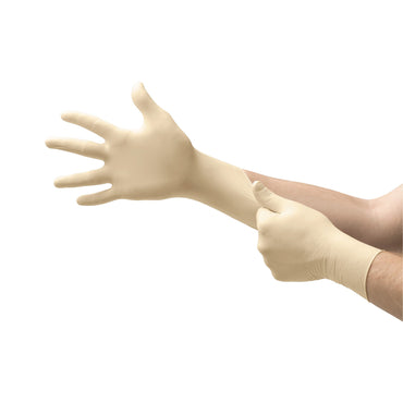 Diamond Grip™ Exam Glove Large NonSterile Latex Standard Cuff Length Textured Fingertips White Not Rated (307871_BX)