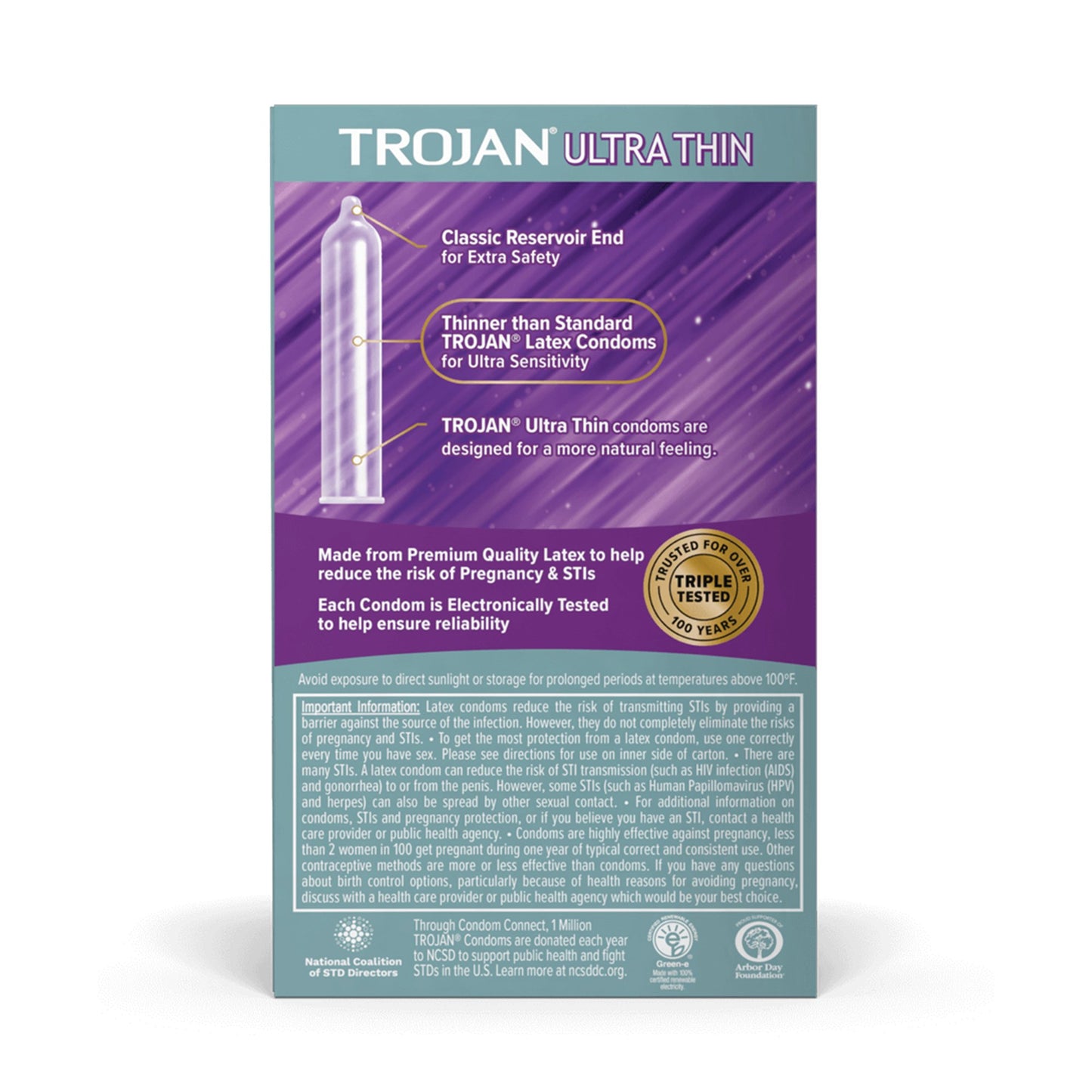 Trojan® Condom Lubricated 12 per Box (1193267_BX)