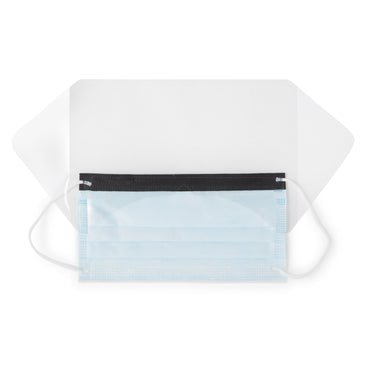 McKesson Procedure Mask with Eye Shield Anti-fog ASTM Level 3 Earloops One Size Fits Most (226057_BX)
