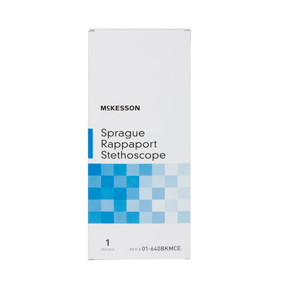 McKesson Sprague Stethoscope Black 2-Tube 16 Inch Tube Double Sided Chestpiece (761428_EA)