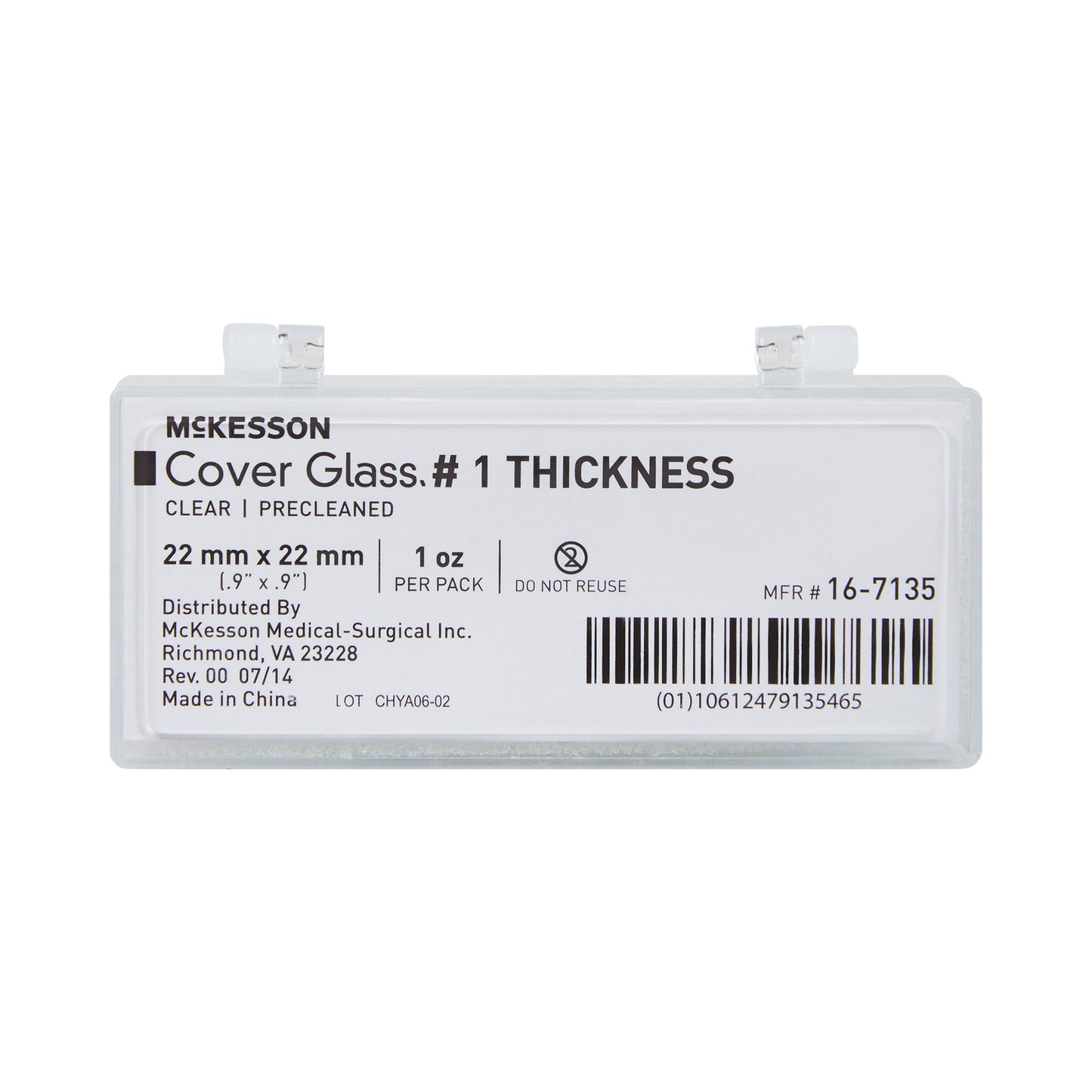 McKesson Cover Glass Square No. 1 Thickness 22 X 22 mm (483349_PK)