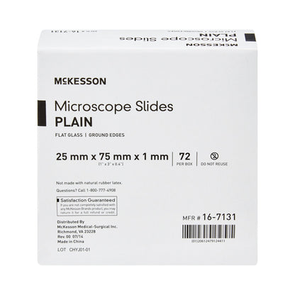 McKesson Microscope Slide 1 X 3 Inch X 1 mm Plain (464497_CS)