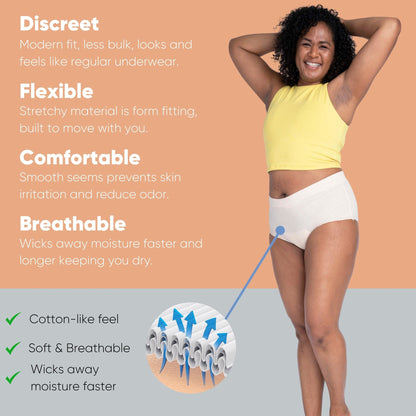 Nexwear Female Adult Absorbent Underwear Pull On X-Large Disposable Moderate Absorbency (1260919_PK)