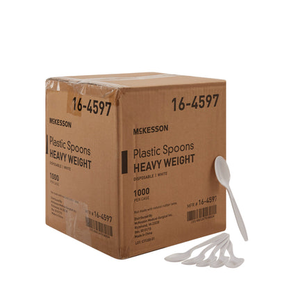 McKesson Spoon Heavy Weight White Polypropylene (959248_CS)