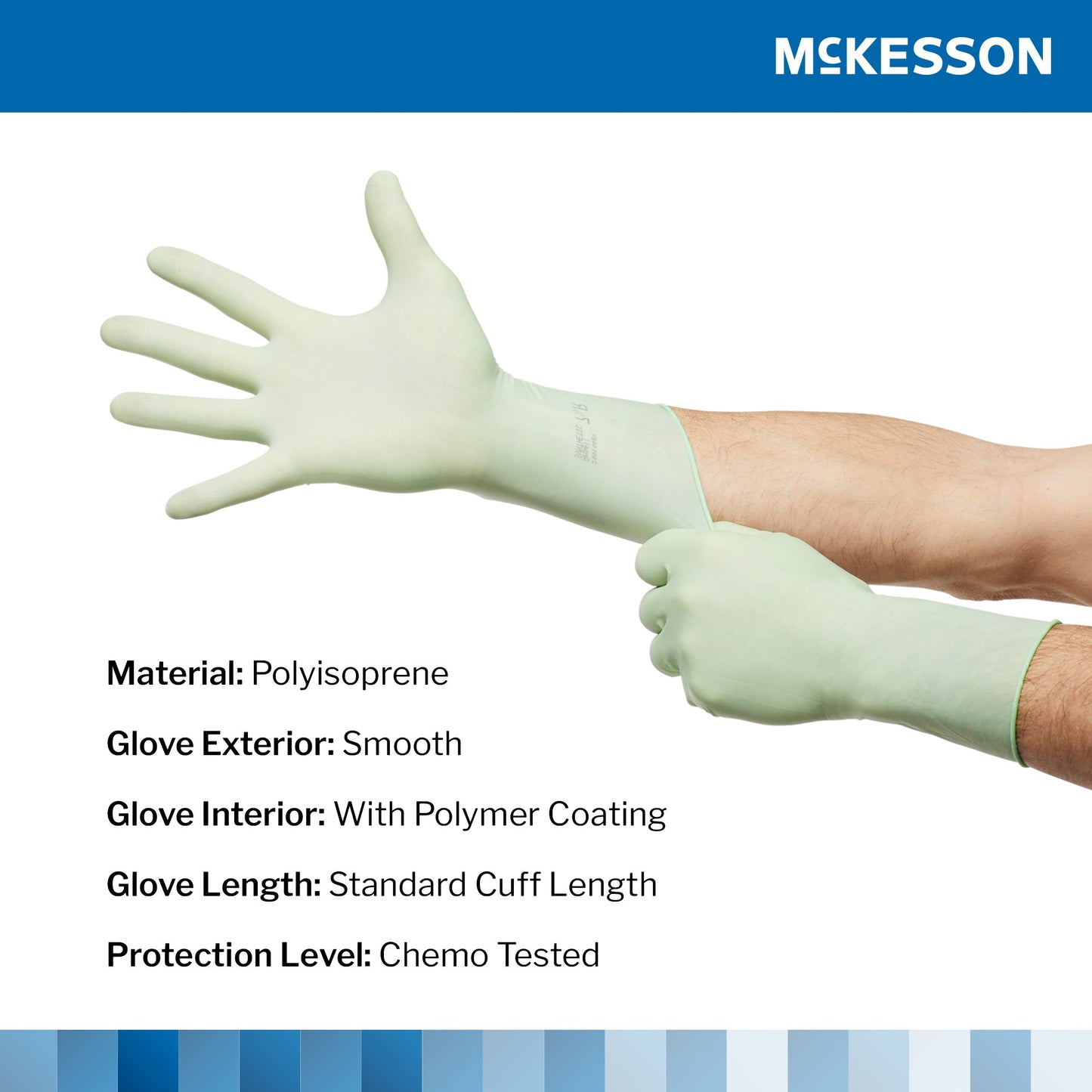 McKesson Perry® Performance Plus Surgical Glove Size 7 Sterile Polyisoprene Standard Cuff Length Smooth Green Chemo Tested (1044722_PR)
