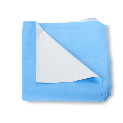 QUICK CHECK* H400 Sterilization Wrap White / Blue 36 X 36 Inch Dual Layer SMS Polypropylene Steam / EO Gas / Hydrogen Peroxide (809429_CS)
