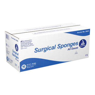 Dynarex® Gauze Sponge 4 X 4 Inch 12-Ply NonSterile 200 per Pack (575162_CS)