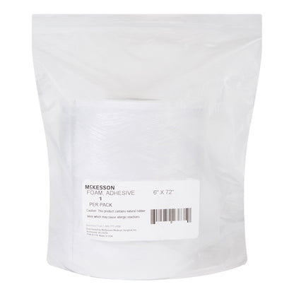 McKesson Orthopedic Padding Roll Adhesive 6 X 72 Inch Poly Foam NonSterile (1111089_RL)