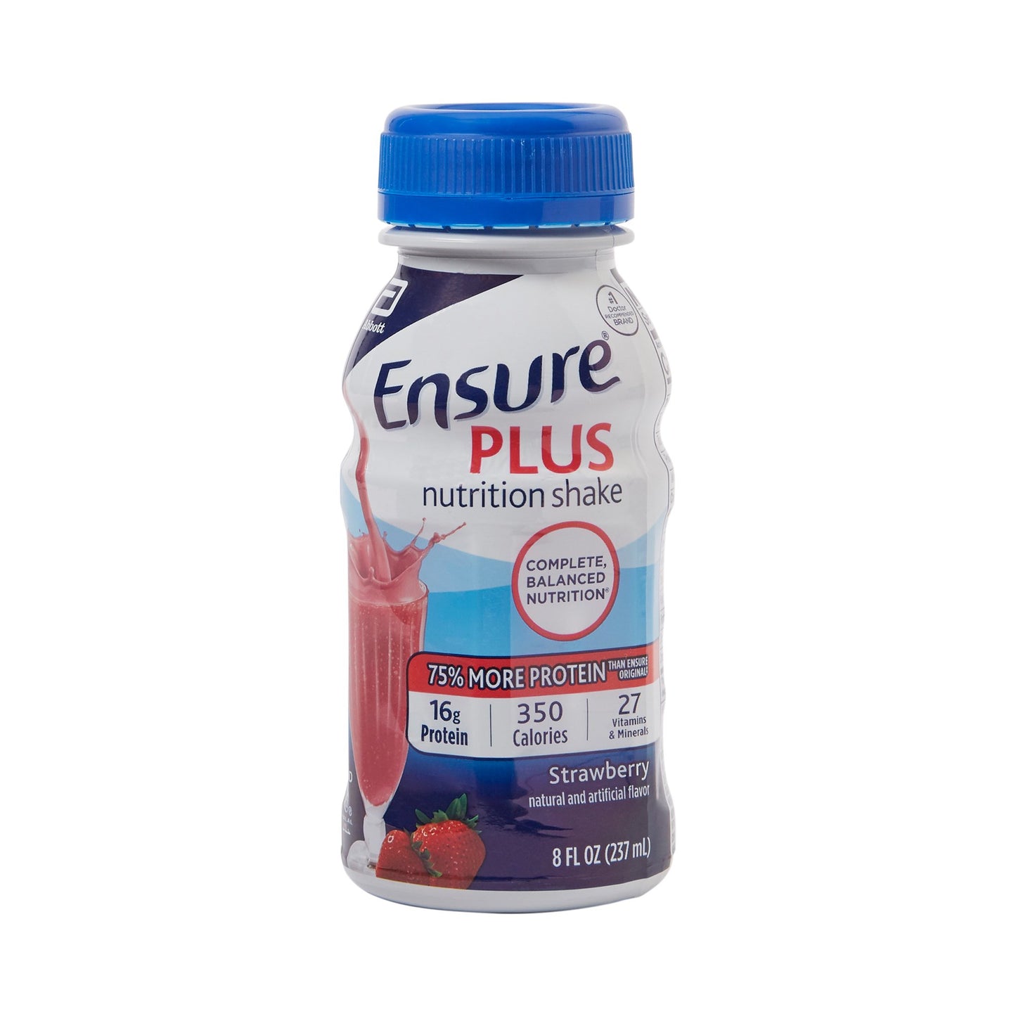 Ensure® Plus Nutrition Shake Oral Supplement Strawberry Flavor Liquid 8 oz. Bottle (649273_PK)