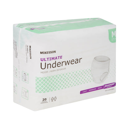McKesson Unisex Adult Absorbent Underwear Pull On with Tear Away Seams Medium Disposable Heavy Absorbency (1123835_BG)