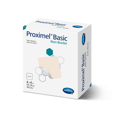 Proximel® Basic Non-Border Foam Dressing 4 X 4 Inch Without Border Waterproof Film Backing Nonadhesive Square Sterile (1244253_BX)