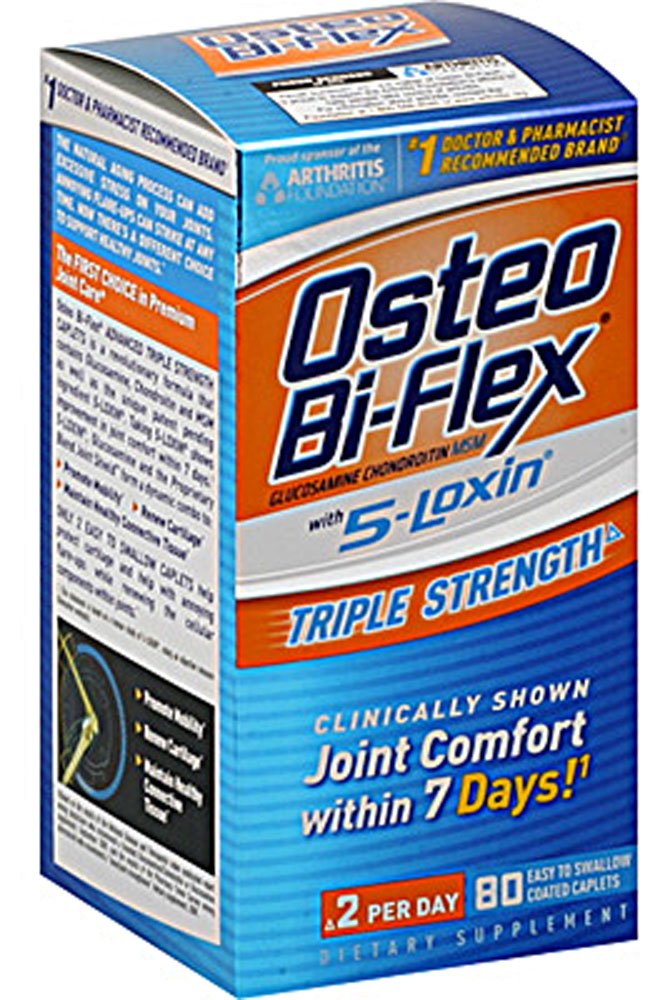 Osteo-Bi-Flex® with 5 Loxin® Advanced Joint Health Supplement Glucosamine 1,500 mg Strength Caplet 80 per Bottle (830852_BX)