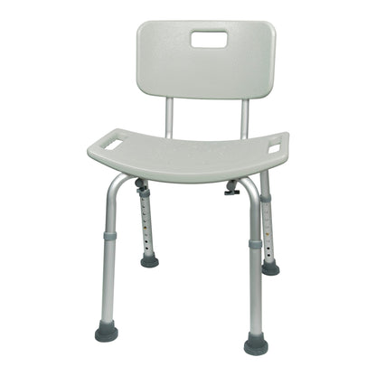 McKesson Bath Bench Without Arms Aluminum Frame Removable Backrest 19-1/4 Inch Seat Width 300 lbs. Weight Capacity (1065208_EA)