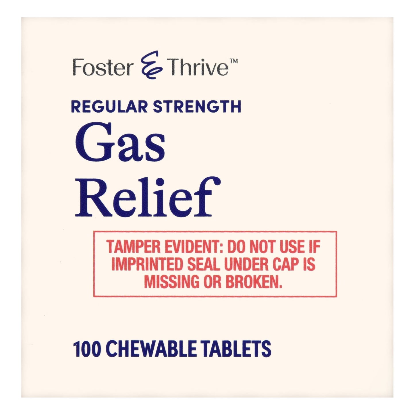 Foster & Thrive™ Gas Relief 80 mg Strength Chewable Tablet 100 Tablets (1238927_BT)