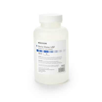McKesson Irrigation Solution - OTC Sterile Water for Irrigation Not for Injection Bottle, Screw Top 250 mL (520119_CS)