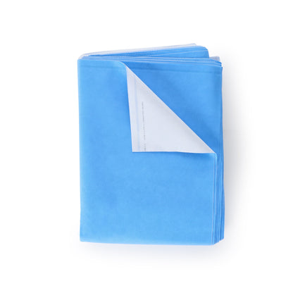 QUICK CHECK* H600 Sterilization Wrap White / Blue 45 X 45 Inch Dual Layer SMS Polypropylene Steam / EO Gas / Hydrogen Peroxide (810876_CS)