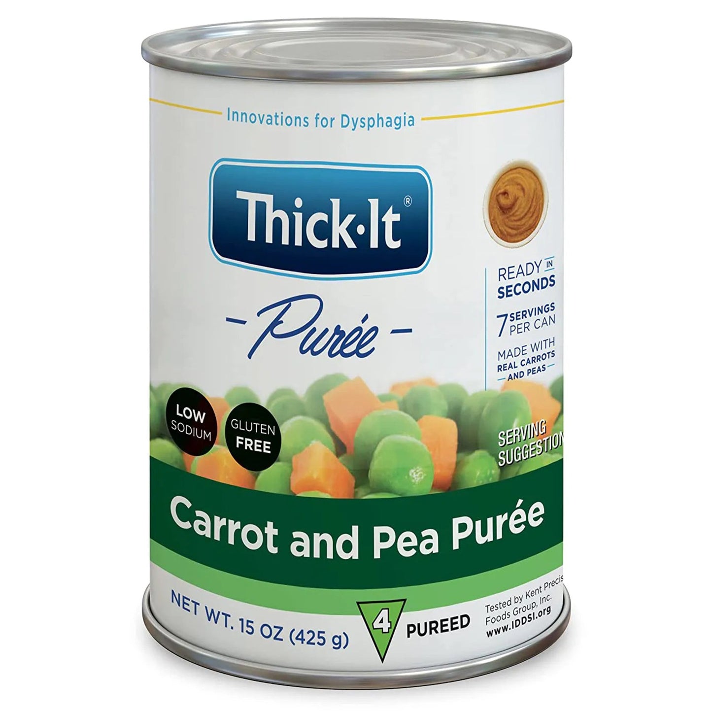 Thick-It® Thickened Food 15 oz. Can Carrot and Pea Flavor Puree IDDSI Level 4 Extremely Thick/Pureed (763370_EA)