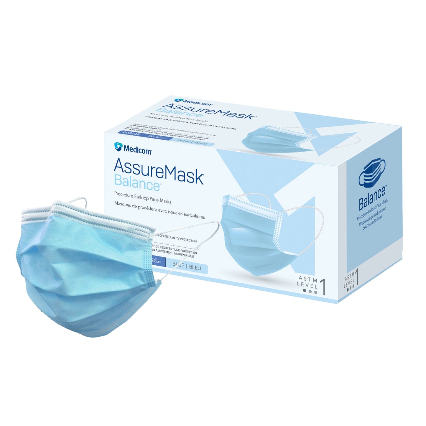 AssureMask Balance™ Procedure Mask ASTM Level 1 Earloops One Size Fits Most (1223725_BX)