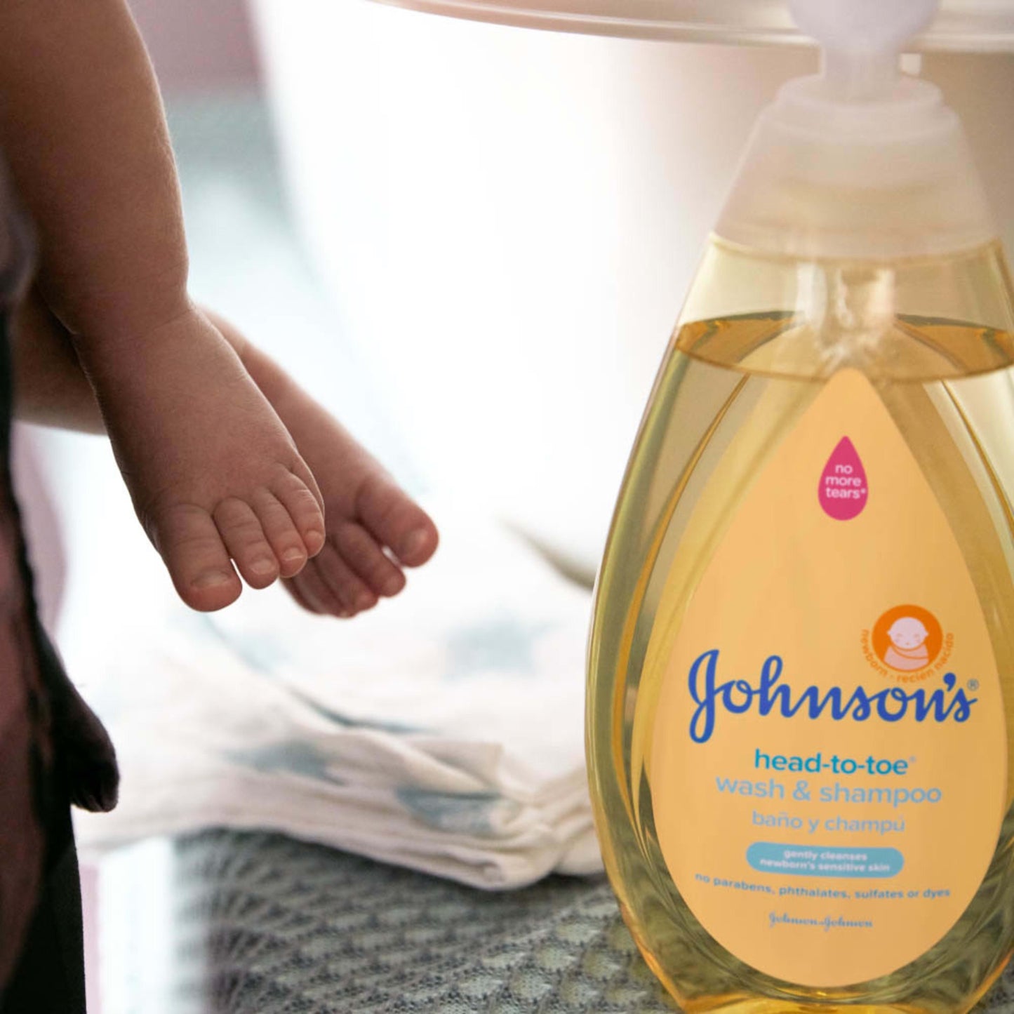 Johnson's® Baby Head-to-Toe® Baby Shampoo and Body Wash 13.6 oz. Flip Top Bottle Scented (1224246_EA)