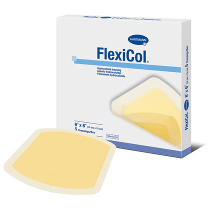 FlexiCol® Hydrocolloid Dressing Without Backing 6 X 6 Inch Square Hydrocolloid (575843_BX)