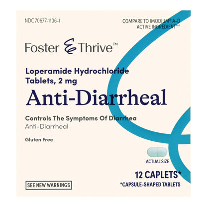 Foster & Thrive™ Anti-Diarrheal 2 mg Strength Caplet 12 per Box (1238948_BX)