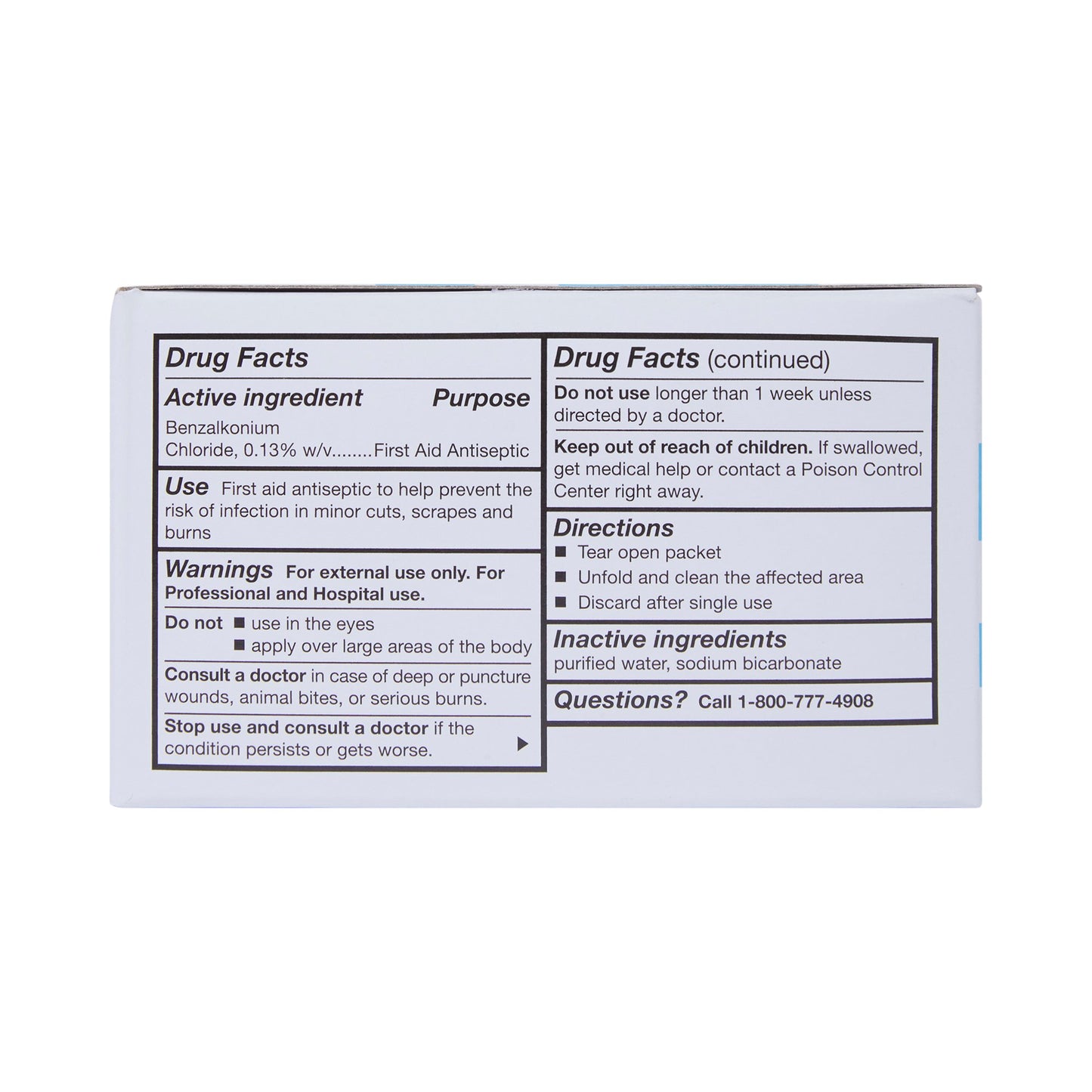 McKesson Antiseptic Skin Towelette Individual Packet Unscented 100 Count (865276_BX)