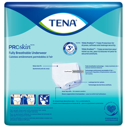 TENA® ProSkin™ Extra Unisex Adult Absorbent Underwear Pull On with Tear Away Seams X-Large Disposable Moderate Absorbency (978895_CS)