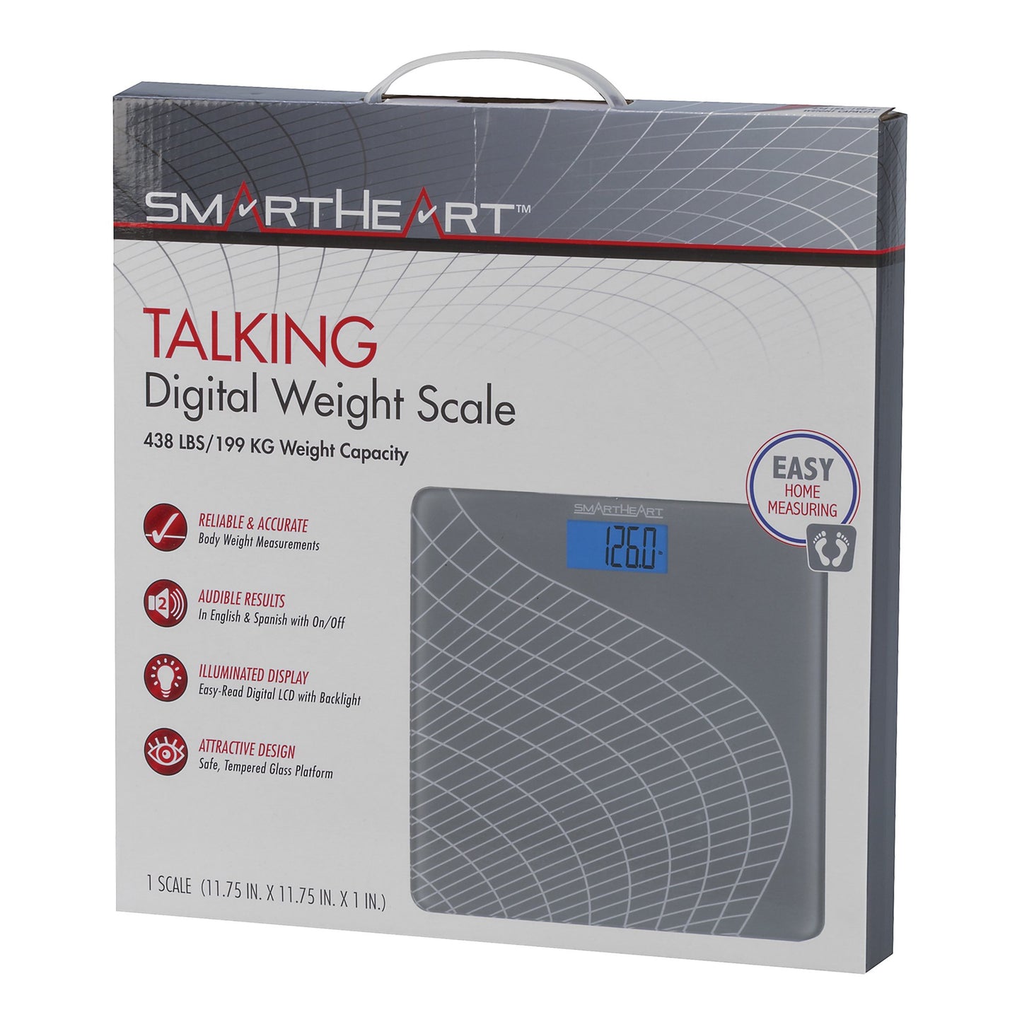 Veridian® Floor Scale Digital Display 438 lbs. / 199 kg Capacity Gray Battery Operated (1218868_CS)
