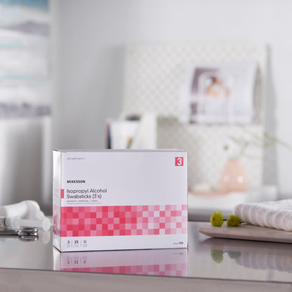 McKesson Impregnated Swabstick 70% Strength Isopropyl Alcohol Individual Packet Sterile (854754_PK)