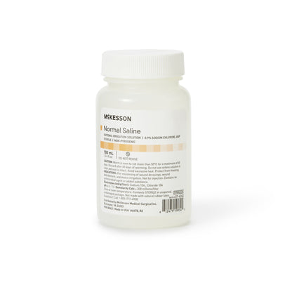 McKesson Irrigation Solution - OTC 0.9% Sodium Chloride Not for Injection Bottle, Screw Top 100 mL (560284_CS)