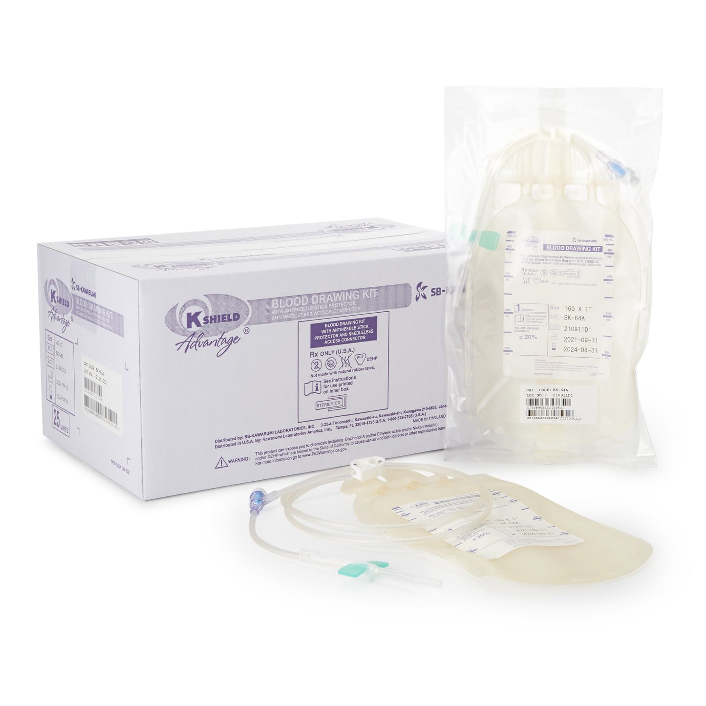 K-Shield® Advantage Blood Draw Kit 600 mL Blood Collection Bag (787909_CS)