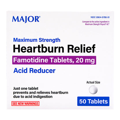 Major® Antacid 20 mg Strength Tablet 50 per Box (1103621_BT)