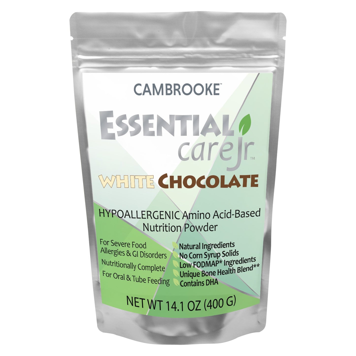 Essential Care Jr™ Pediatric Oral Supplement White Chocolate Flavor 14.1 oz. Pouch Powder Amino Acid Food Allergies (1190433_CS)