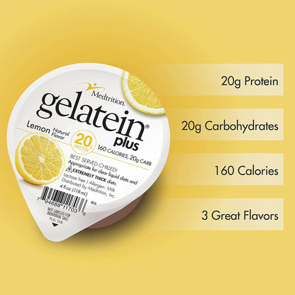 Gelatein® Plus Oral Supplement Lemon Flavor Gel 4 oz. Cup (1010082_EA)