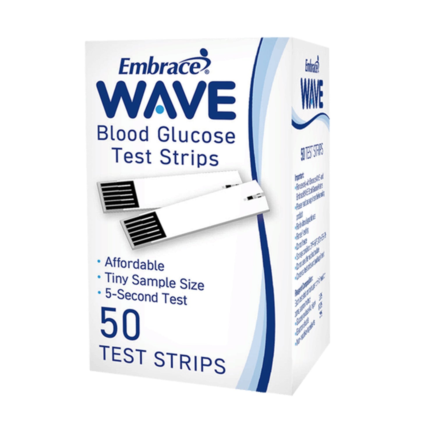 EmbraceWave Blood Glucose Test Strips 50 Strips per Pack (1226573_EA)