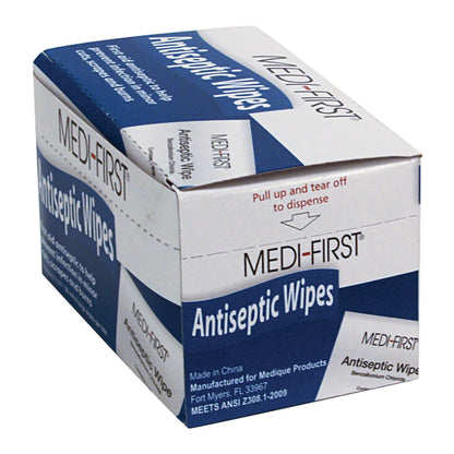 Medi-First® First Aid Kit Refill Antiseptic Skin Towelette Individual Packet Scented 20 Count (787651_BX)